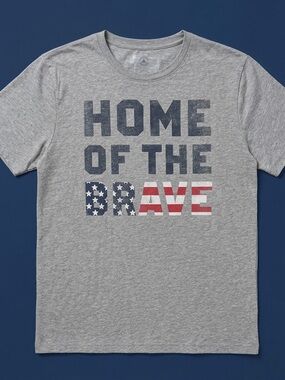 Home of the Brave Grey Short Sleeve Graphic Tee